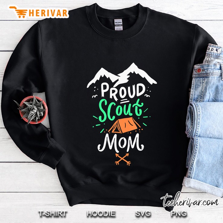 Proud Scout Mom Camping Sweatshirt