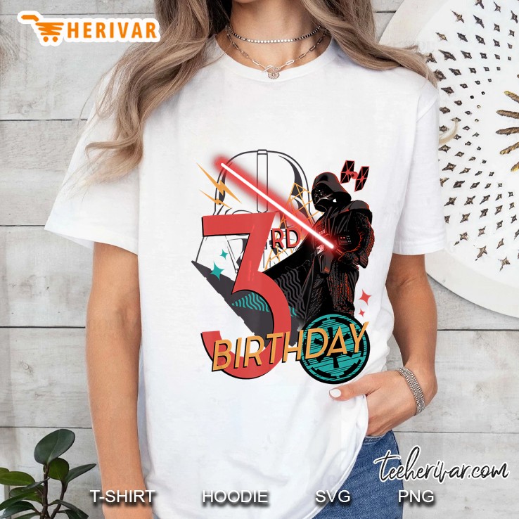 Star Wars Darth Vader 3Rd Birthday Abstract Background Ladies Tee