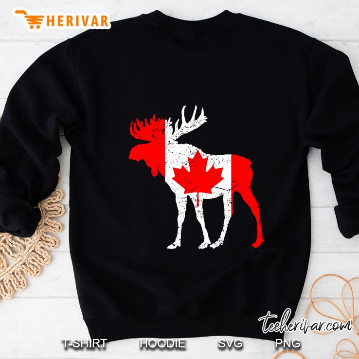 Love Canada Moose Maple Flag Sweatshirt