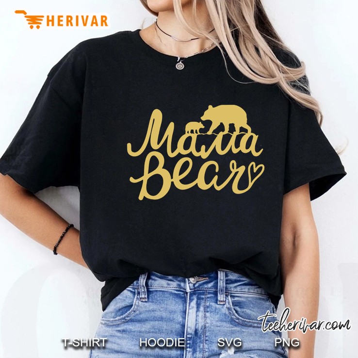 Mama Bear Bears Silhouette Version Ladies Tee