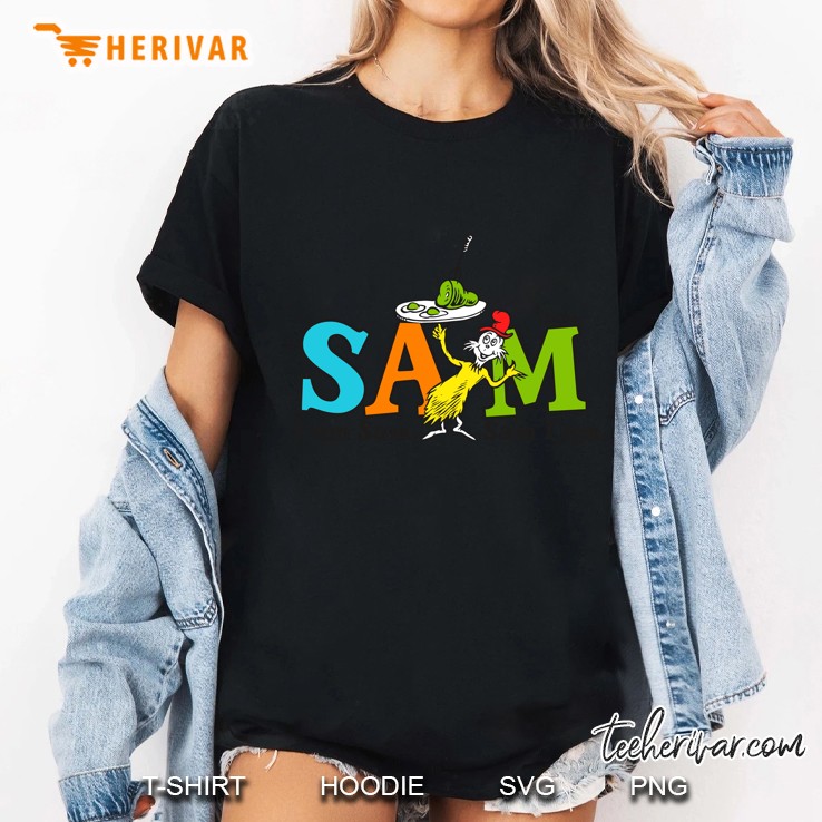 I Am Sam Dr Seuss Green Eggs And Ham Ladies Tee