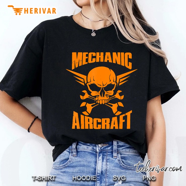 Mechanic Aircraft Skull Version Ladies Tee