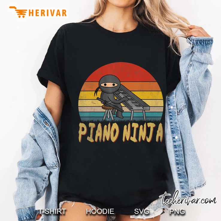 Piano Ninja Vintage Version Ladies Tee