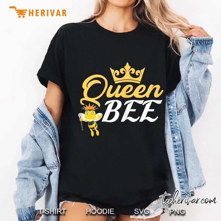 Queen Bee Beekeeper Crown Version Ladies Tee
