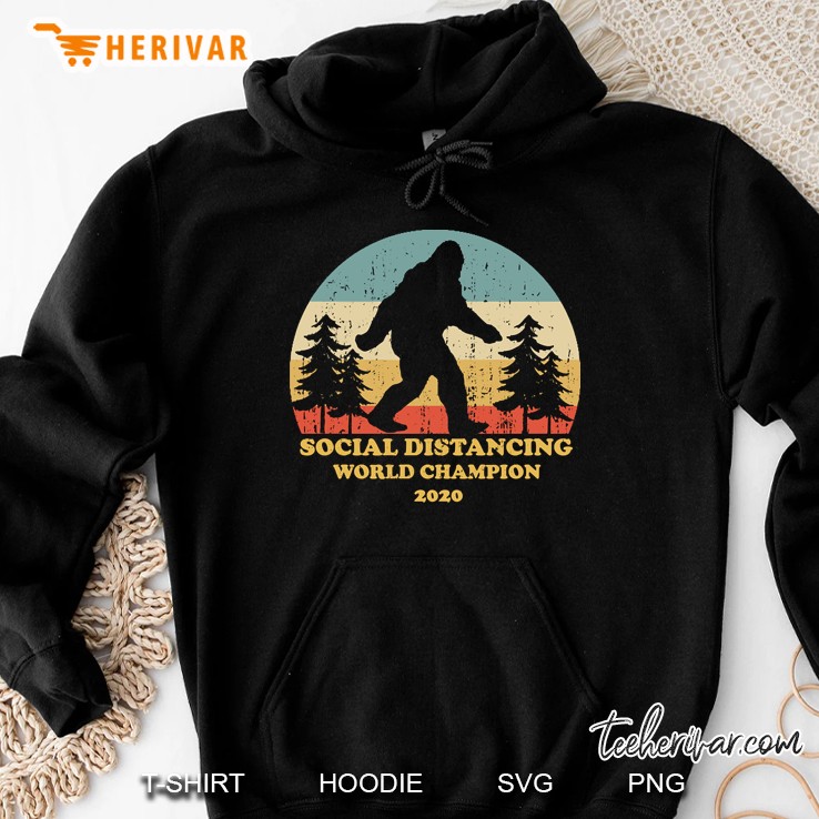 Bigfoot Social Distancing World Champion Hoodie