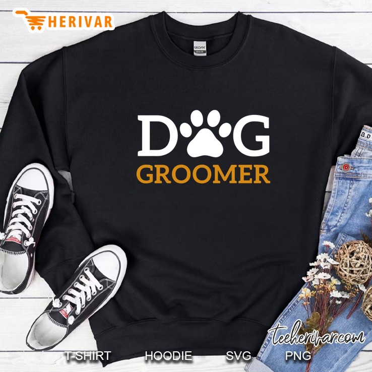 Dog Groomer Dog Paw Print Version Sweatshirt