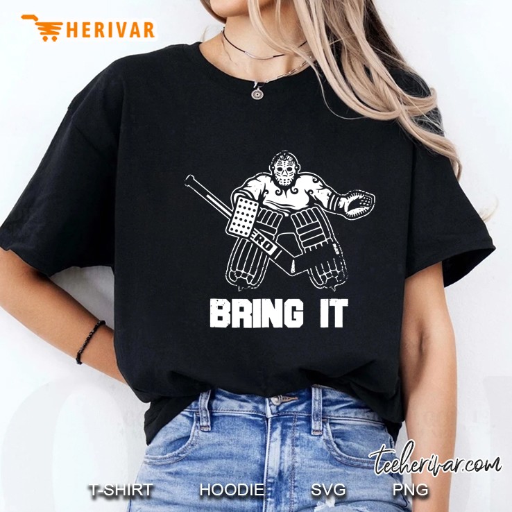 Bring It Ice Hockey Goalie Version Ladies Tee