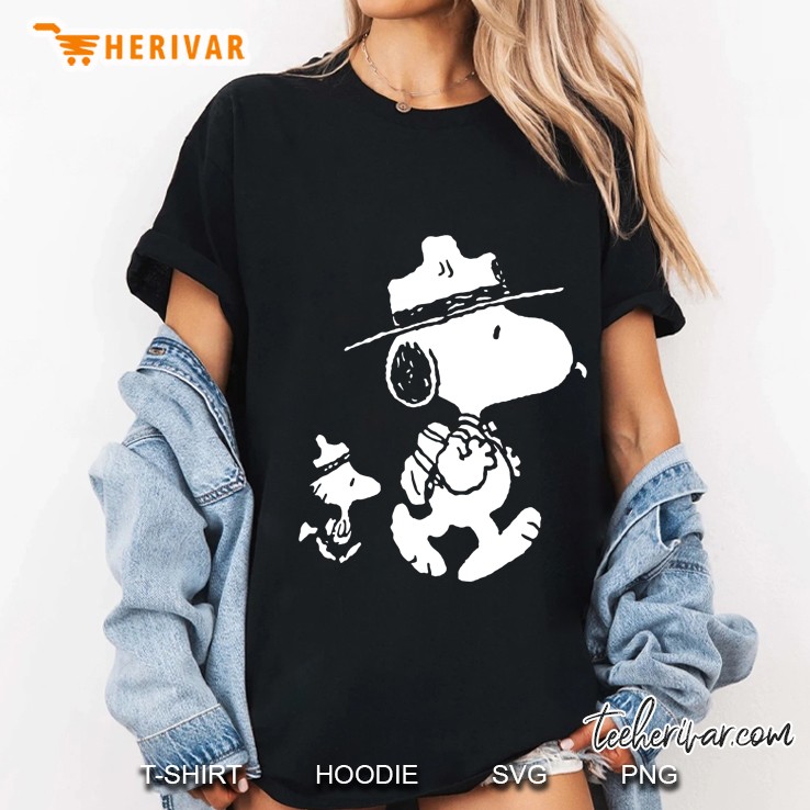 Funny Snoopy Woodstock Camping Ladies Tee
