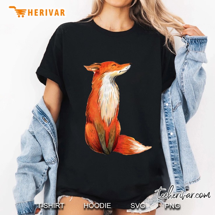 Watercolor Wild Fox Ladies Tee