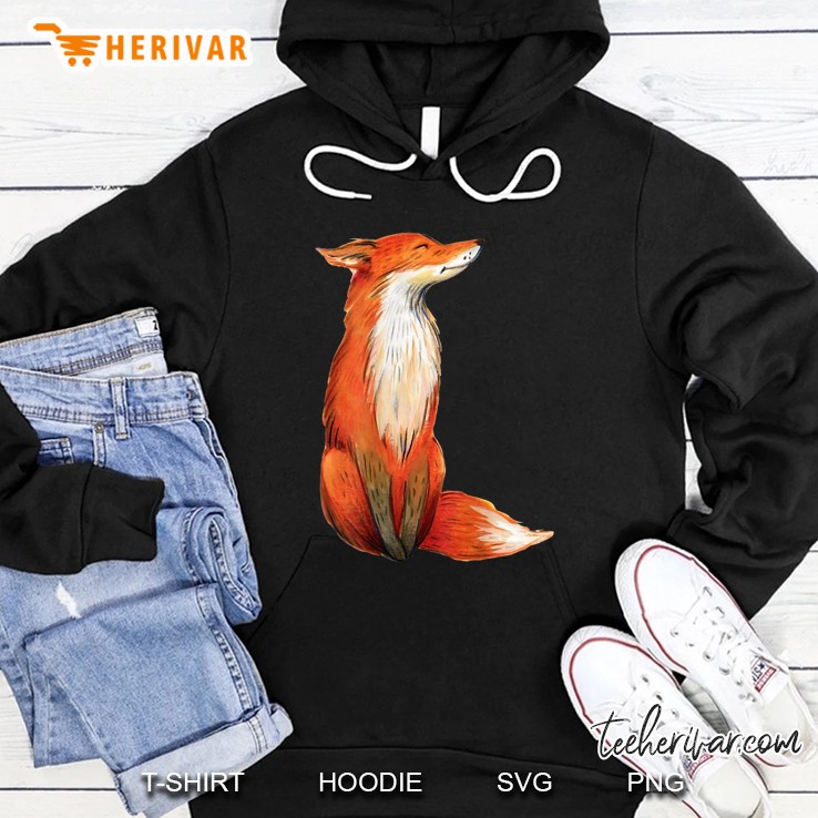 Watercolor Wild Fox Hoodie