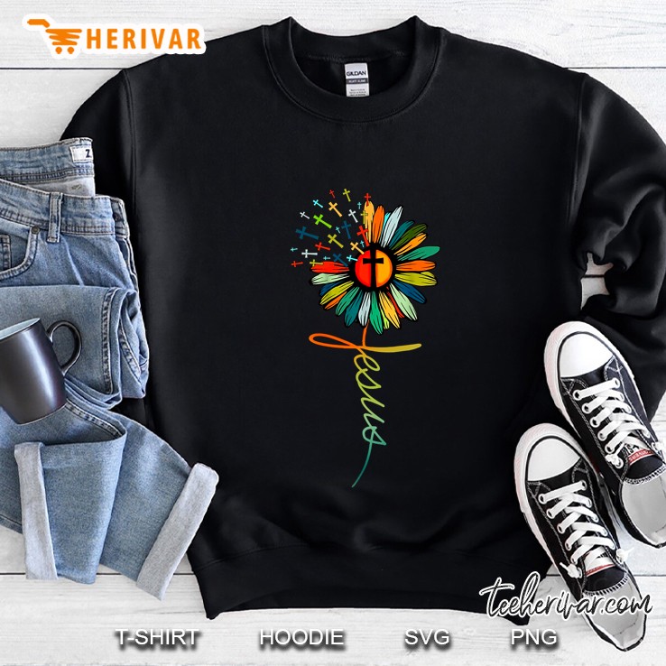 Jesus Colorful Sunflower Version Sweatshirt