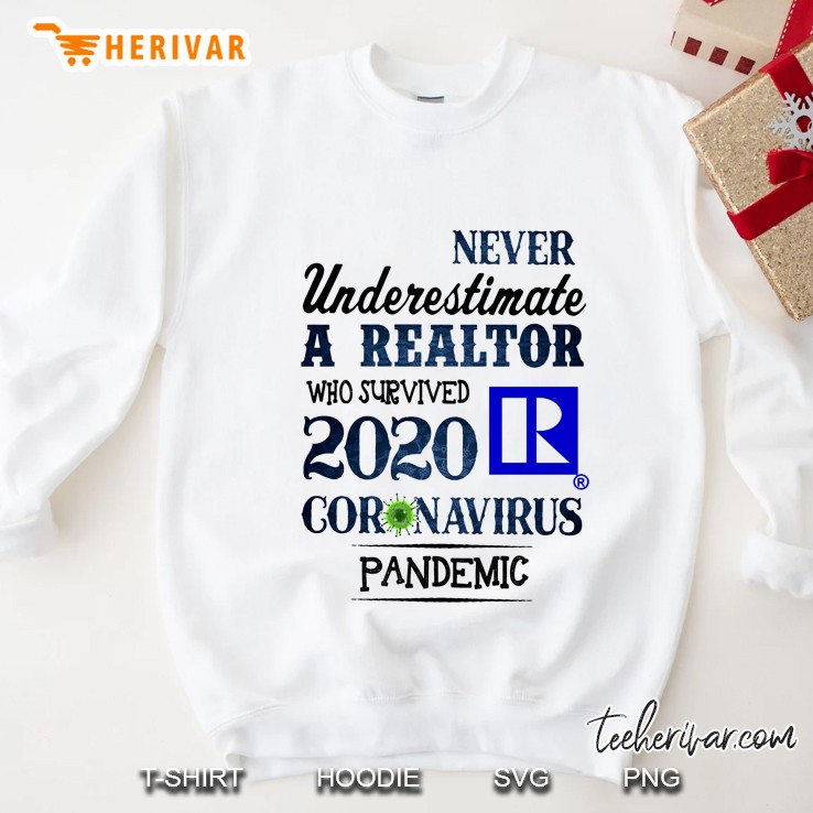 Never Underestimate A Realtor Who Survived 2020 Coronavirus Pandemic Sweatshirt