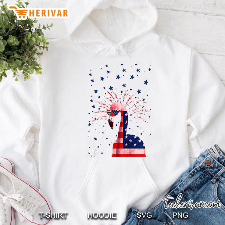 Flamingo American Flag Version Hoodie