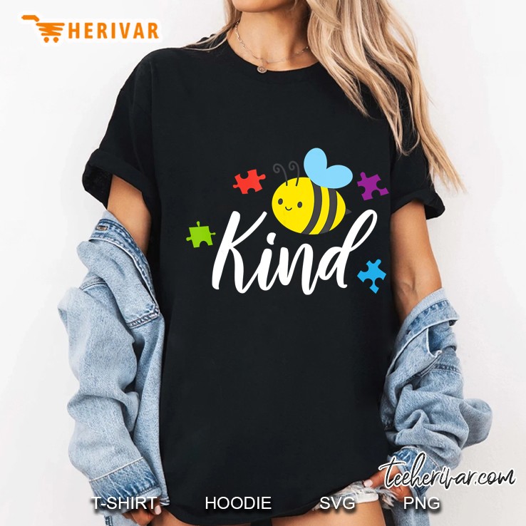 Bee Kind Autism Awareness Puzzle Piece Ladies Tee