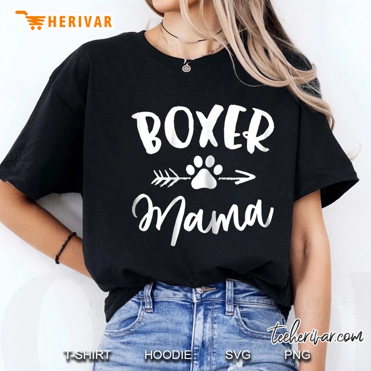 Boxer Mama Arrow & Paw Print Ladies Tee