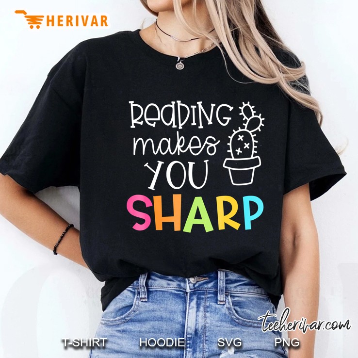 Reading Makes You Sharp Cactus ELA Teacher Ladies Tee