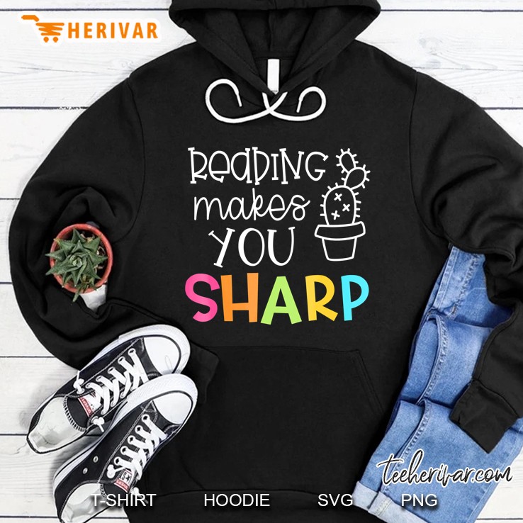 Reading Makes You Sharp Cactus ELA Teacher Hoodie