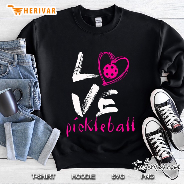 Love Pickleball Black Version Sweatshirt