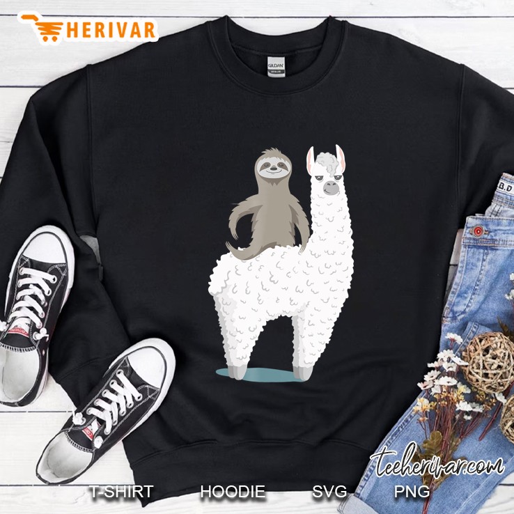 Sloth Riding Llama Version2 Sweatshirt