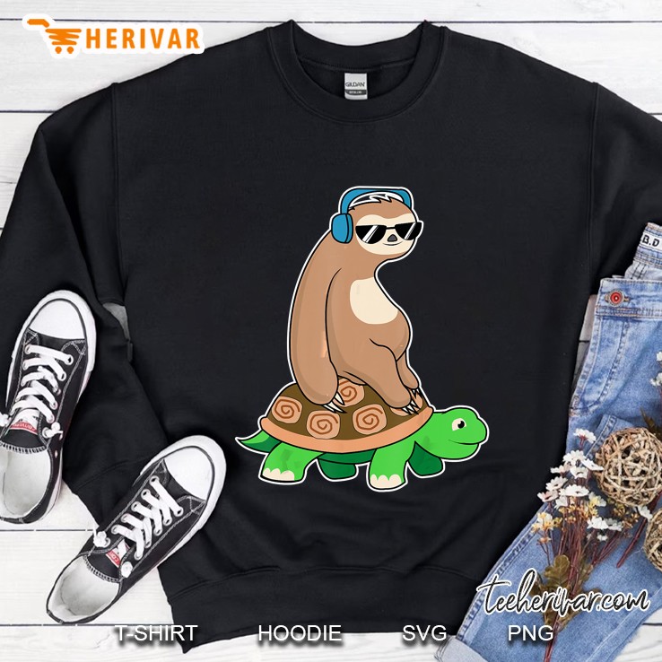 Sloth Riding Turtle Sweatshirt