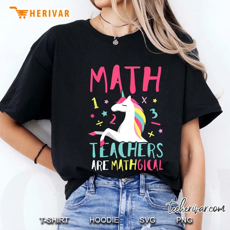 Math Teacher Are Mathgical Unicorn Version Ladies Tee