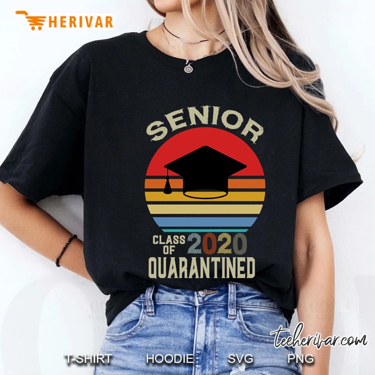 Class Of 2020 Quarantined Seniors Sunset Vintage Ladies Tee