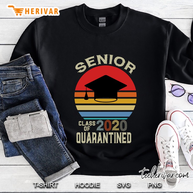 Class Of 2020 Quarantined Seniors Sunset Vintage Sweatshirt