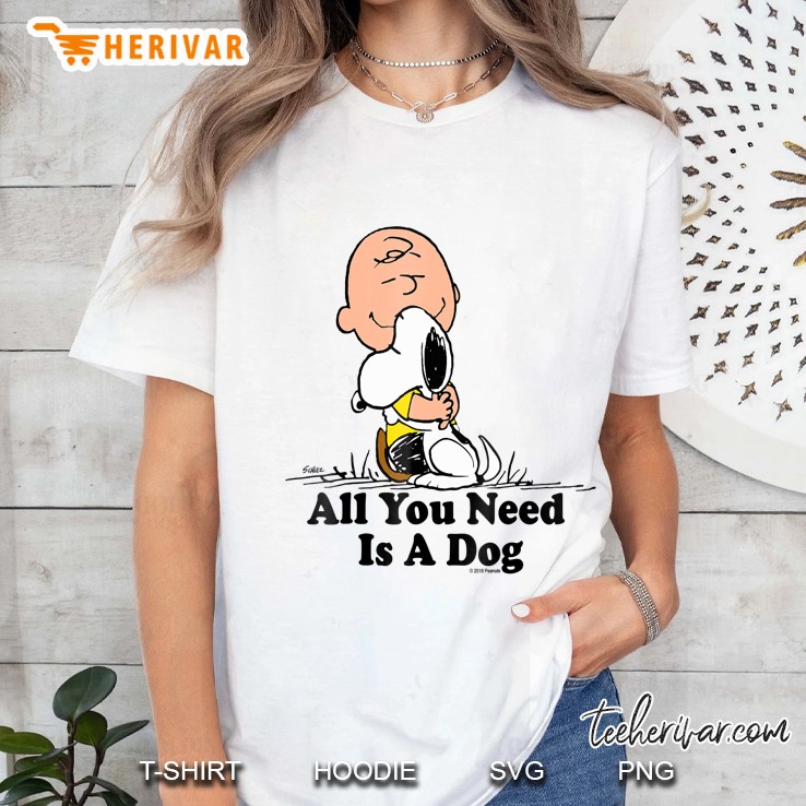 Snoopy Peanuts All You Need Is A Dog Ladies Tee