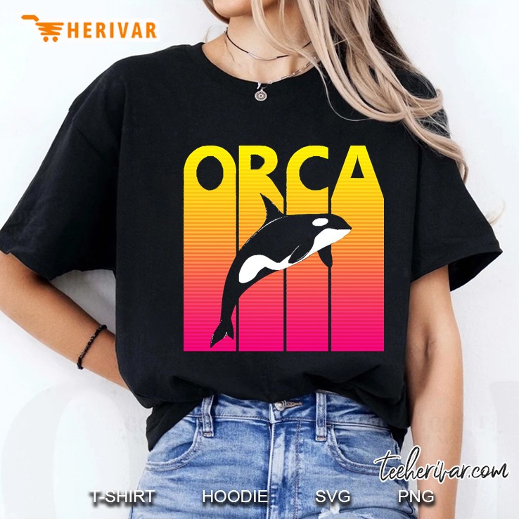 Funny Vintage Retro Orca Ladies Tee