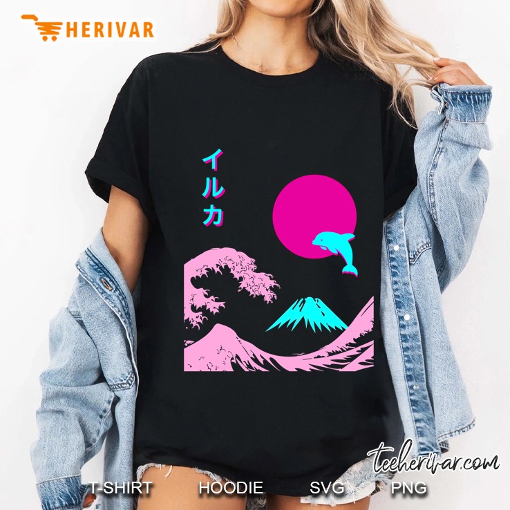 Aesthetic Japanese Pink Iruka Ladies Tee