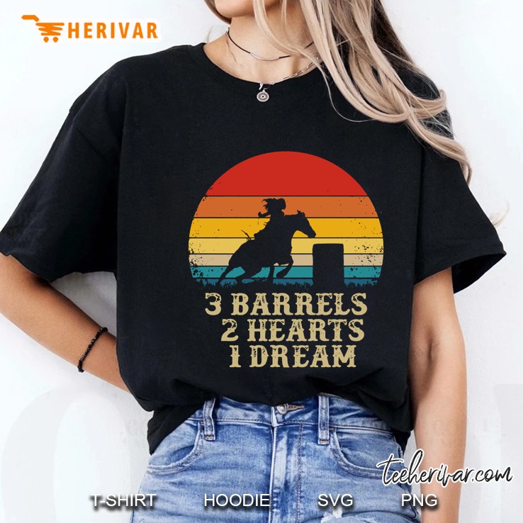 3 Barrels 2 Hearts 1 Dream Vintage Version Ladies Tee
