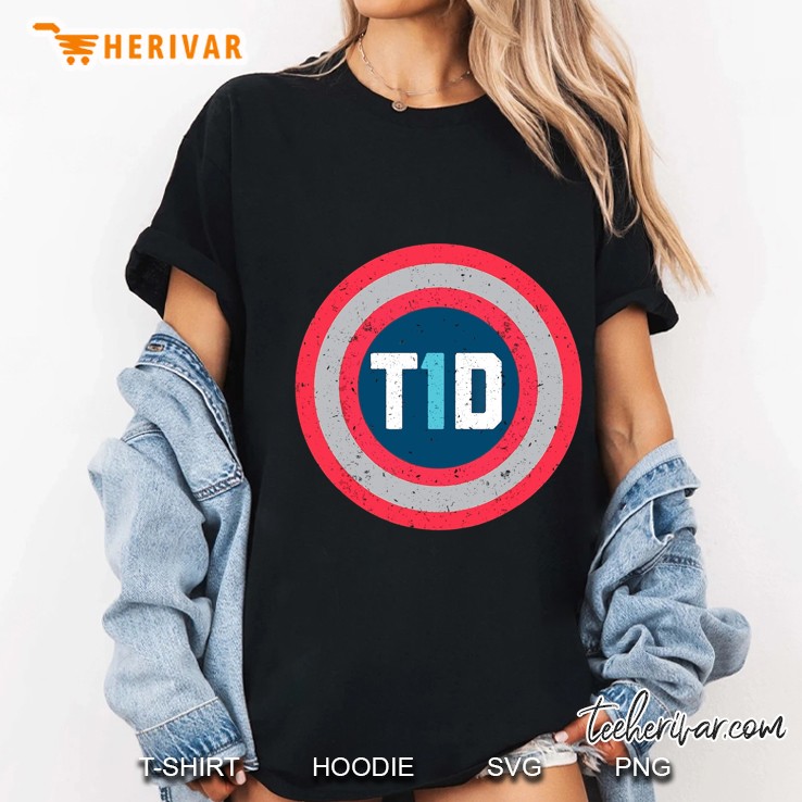 T1d Type 1 Diabetes Captain America Shield Version Ladies Tee