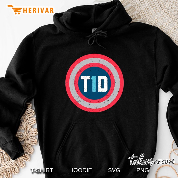 T1d Type 1 Diabetes Captain America Shield Version Hoodie