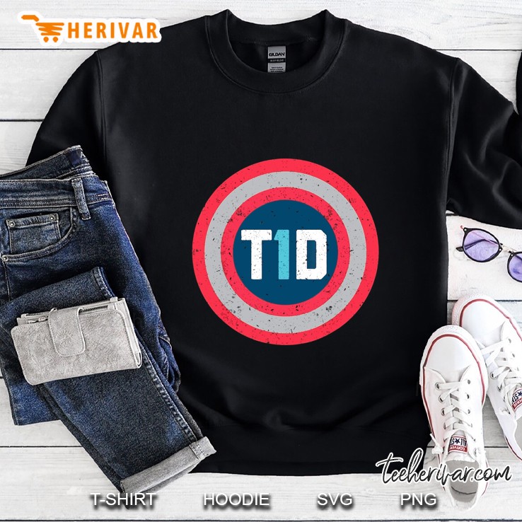 T1d Type 1 Diabetes Captain America Shield Version Sweatshirt