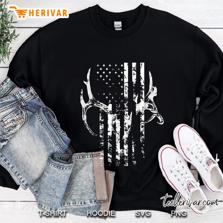 Hunting Deer Skull Flag Sweatshirt