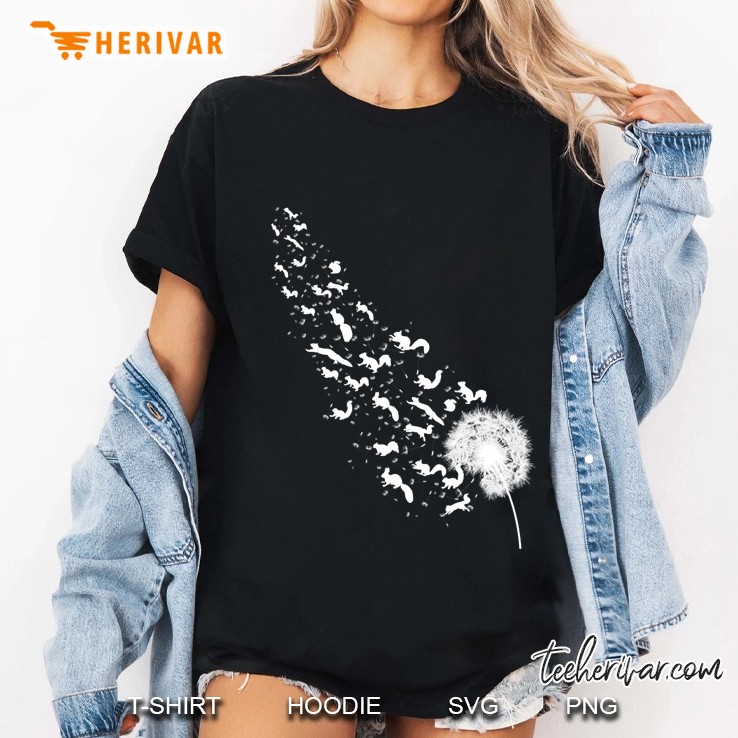 Squirrel Dandelion Funny Ladies Tee
