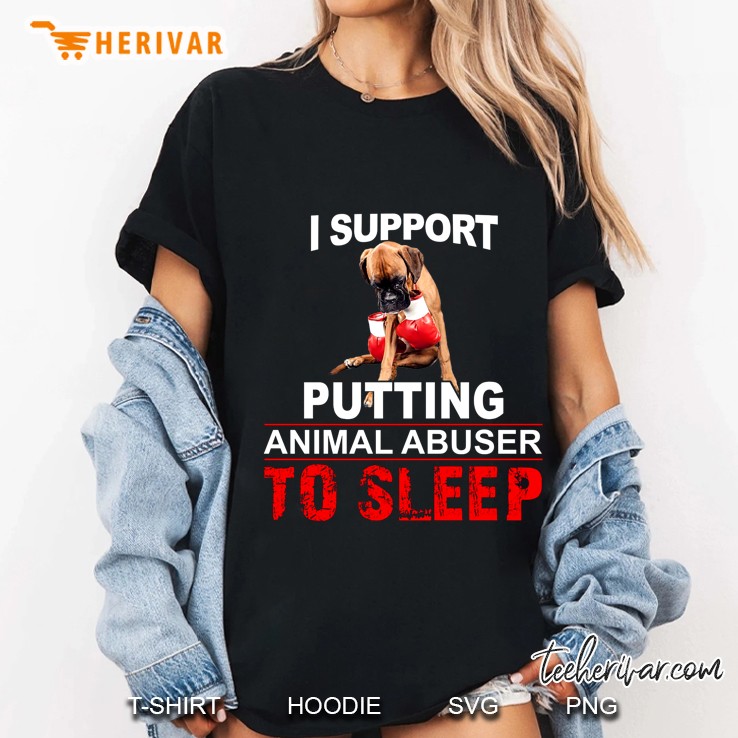 I Support Putting Animal Abuser To Sleep Ladies Tee