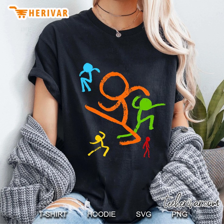 Five Stick Figures Ladies Tee