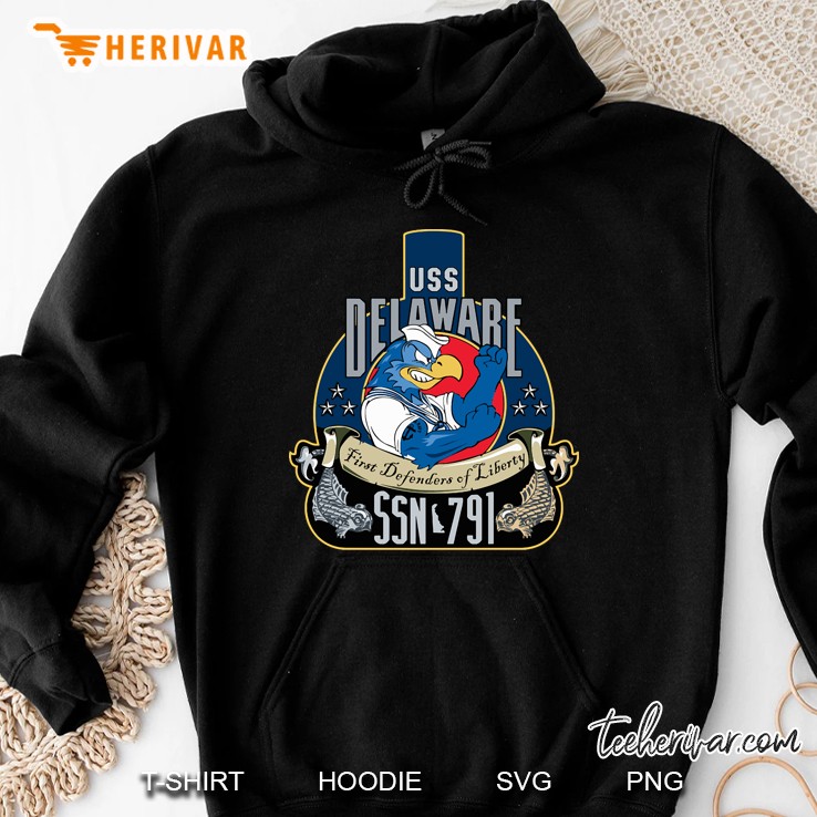 Uss Delaware Ssn 791 First Defenders Of Liberty Hoodie