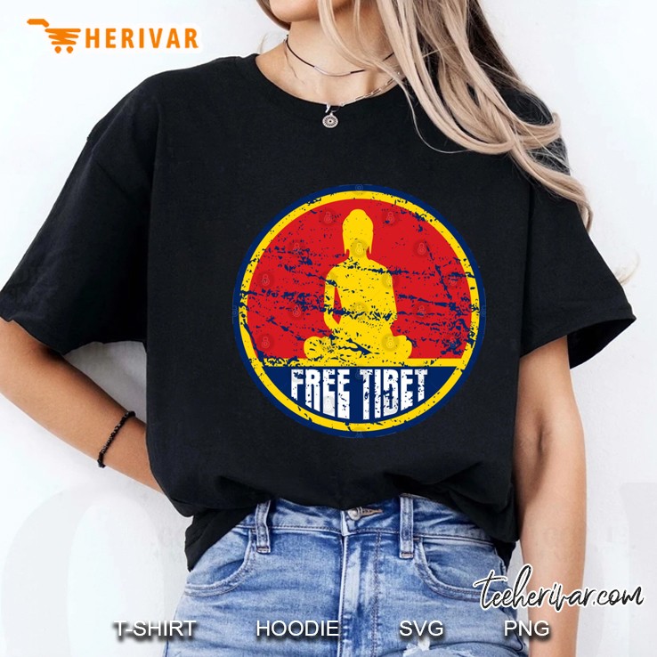 Free Tibet Buddha In Mediation Ladies Tee