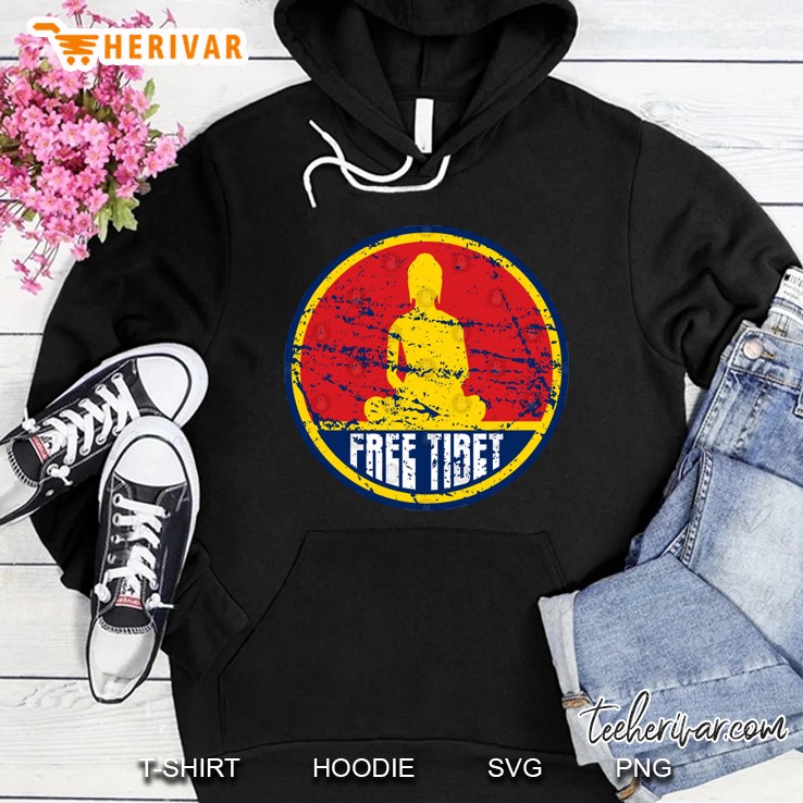 Free Tibet Buddha In Mediation Hoodie