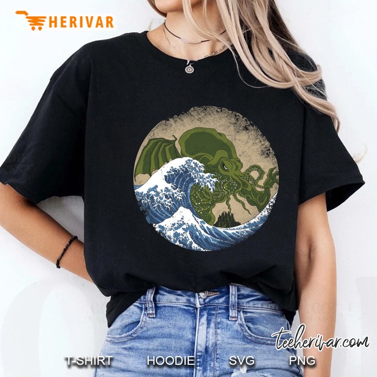 Hokusai Cthulhu Ladies Tee