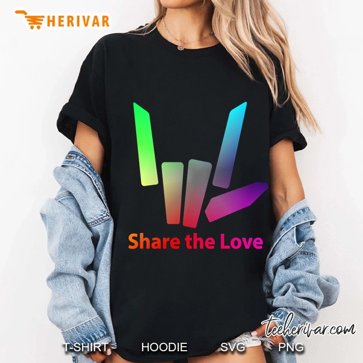 Rainbow Share The Love Ladies Tee
