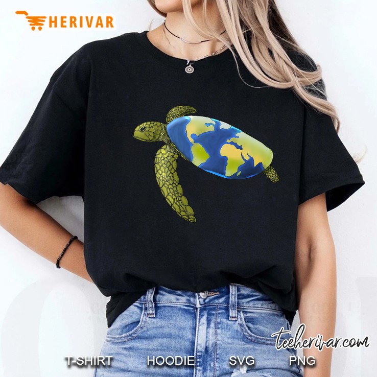 Turtles Holding The World Ladies Tee