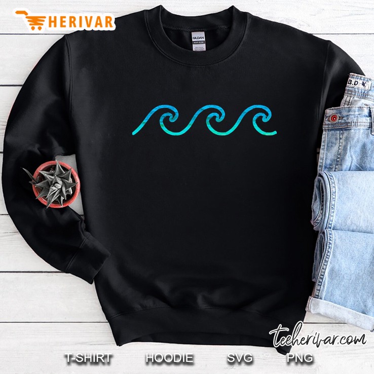 Wave Simple And Minimal Creative Pattern Of Sea Waves Sweatshirt