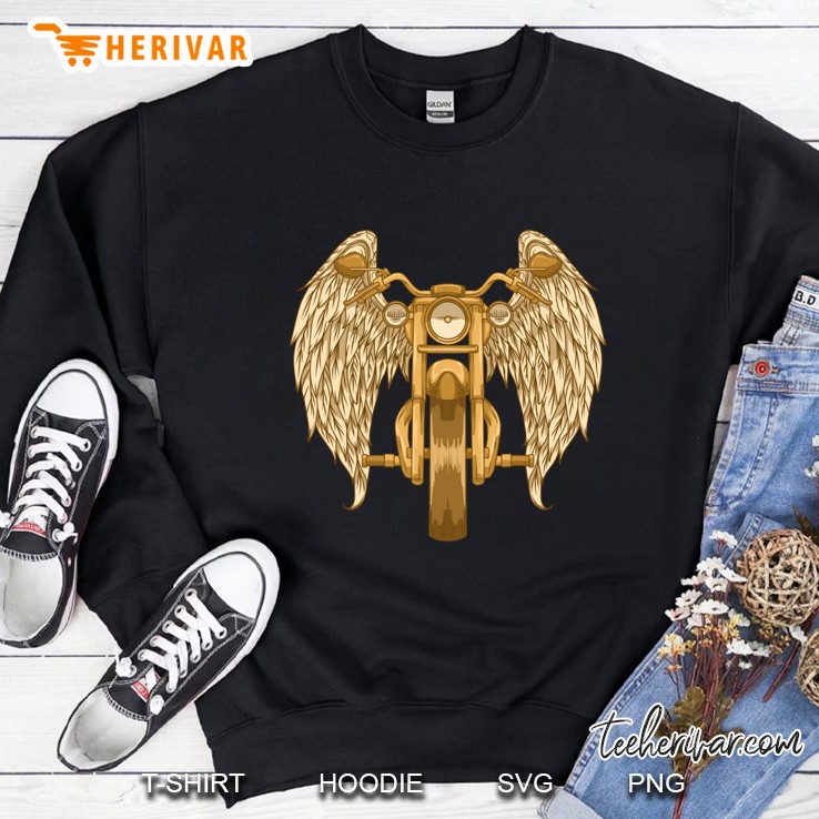 Motorcycle With Angel Wings Sweatshirt