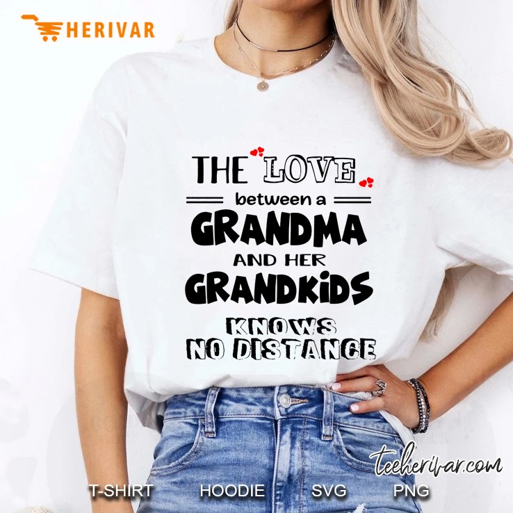The Love Between A Grandma And Her Grandkids Knows No Distance Ladies Tee