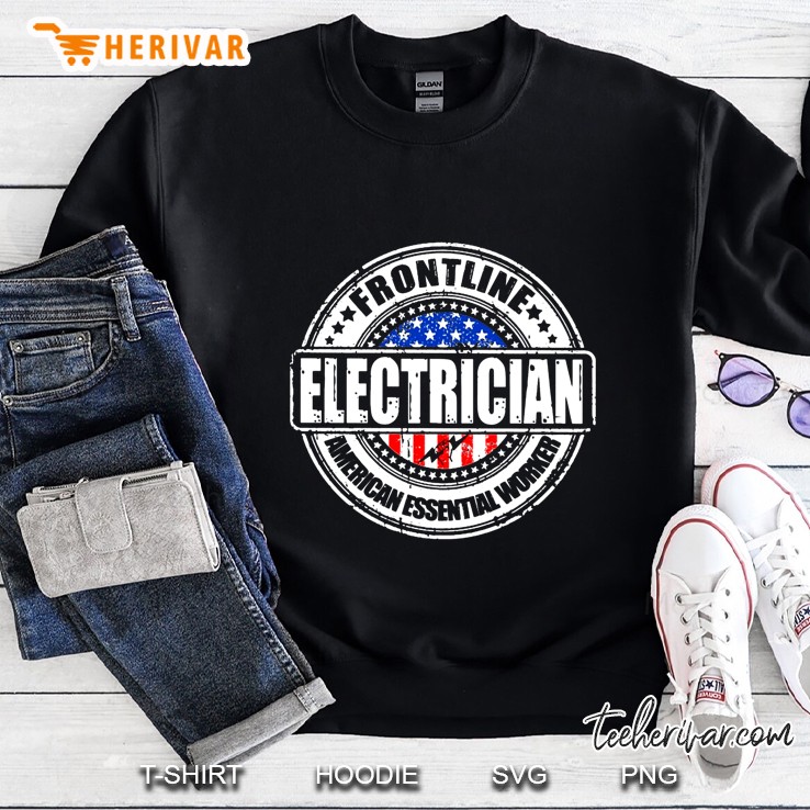 Frontline Electrician American Essential Worker Sweatshirt