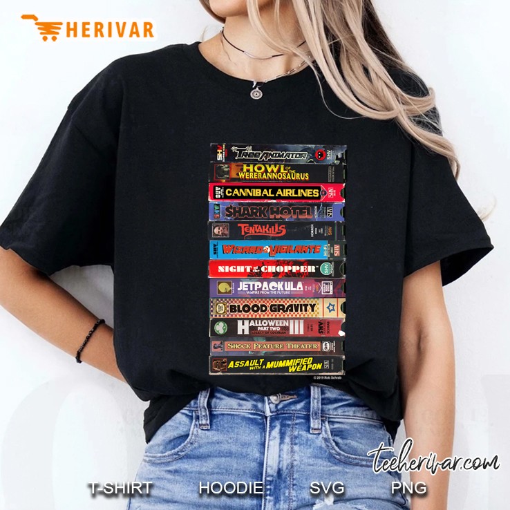 Schrab Home Video Stack O&39;Vhs Ladies Tee