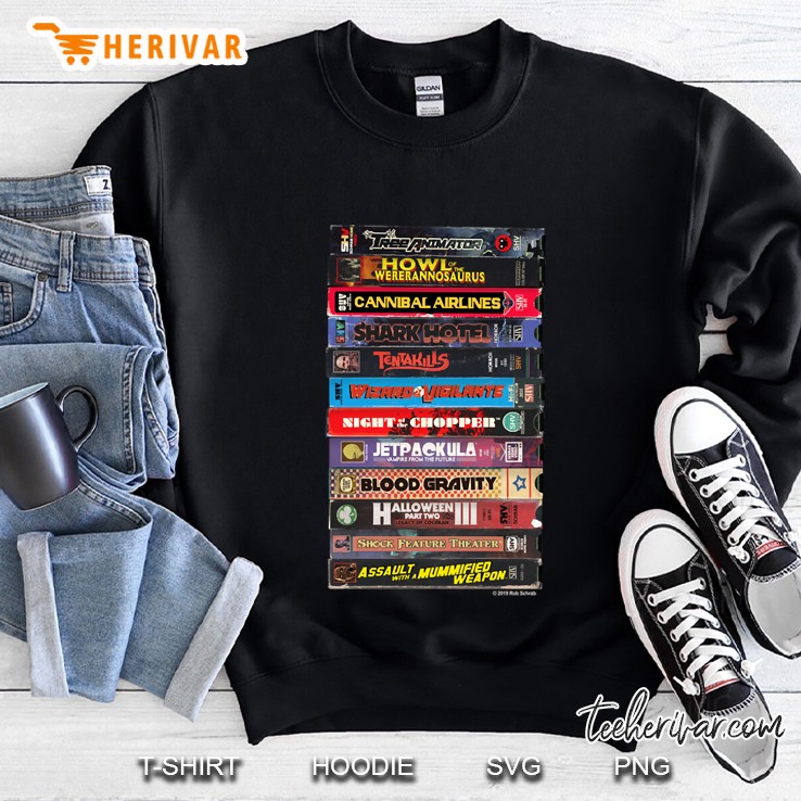 Schrab Home Video Stack O&39;Vhs Sweatshirt